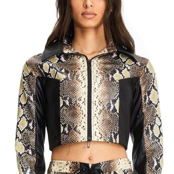 I.AM.GIA Alabama Snake Skin Crop Jacket Size L - Picture 10 of 13